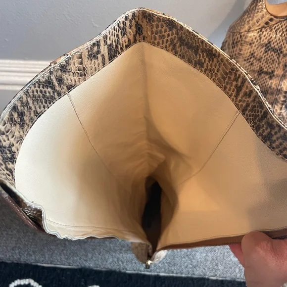 Jimmy Choo Snakeskin Leather Tall boots - Picture 10 of 11